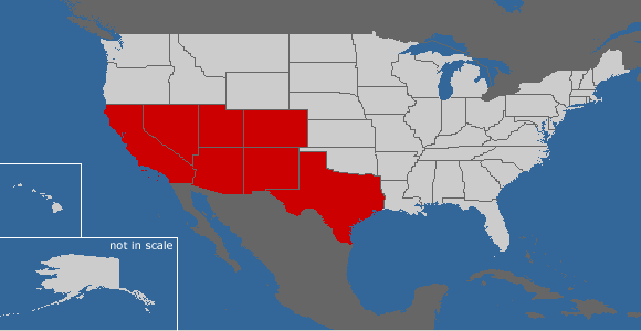 Visited states map